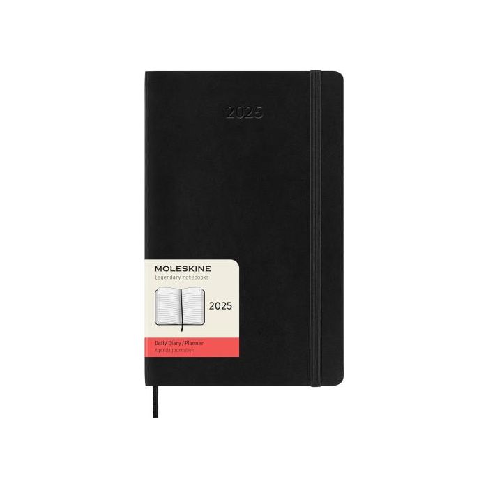 Agenda 2025 Tapa Blanda 12 Meses Diaria L (13 X 21 Cm) Negra Moleskine DSB12DC3Y25