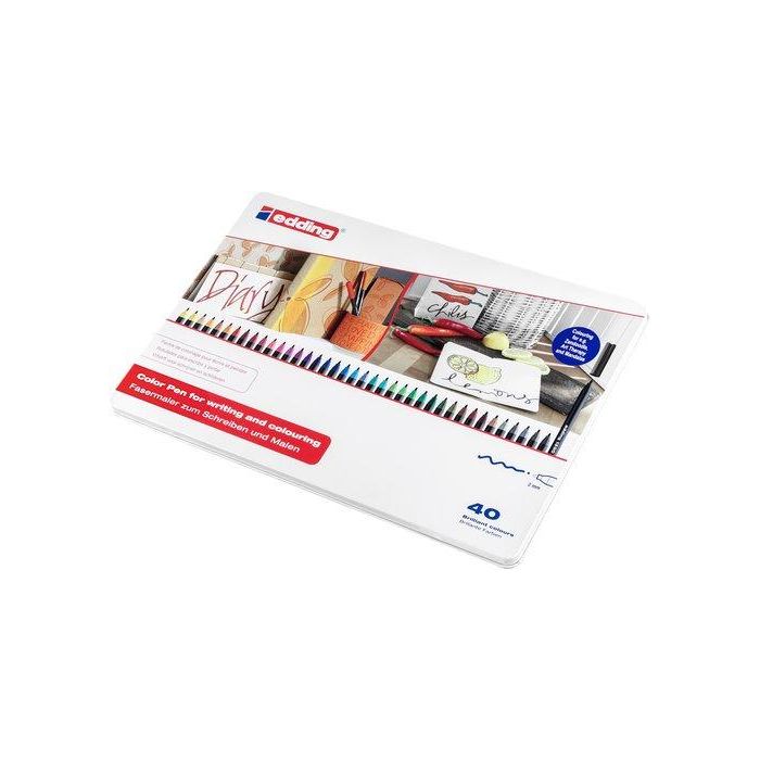 Rotulador Fibra Edding 1300 Caja De Metal De 40