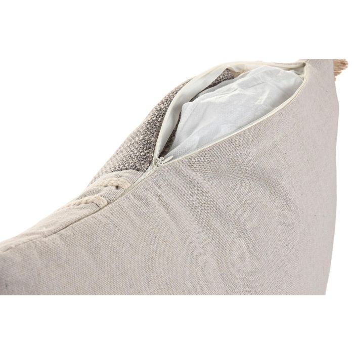 Cojin Boho DKD Home Decor Beige Natural 45 x 45 cm (2 Unidades) 3 Cojin Boho DKD Home Decor Beige Natural 45 x 45 cm (2 Unidades) 3