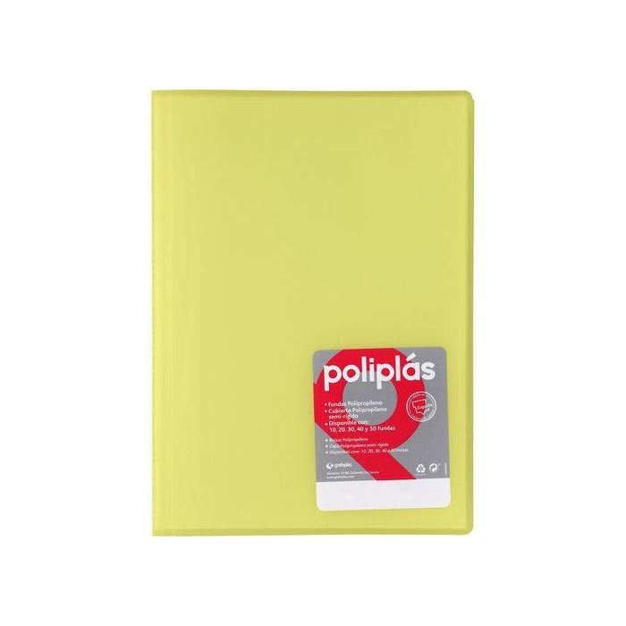 Carpeta Fundas (Tarifario) Grafoplas Pp Flexible Poliplas Trans. Fº 50 F. Amarillo Soft (Set de 5) Carpeta Fundas (Tarifario) Grafoplas Pp Flexible Poliplas Trans. Fº 50 F. Amarillo Soft (Set de 5)