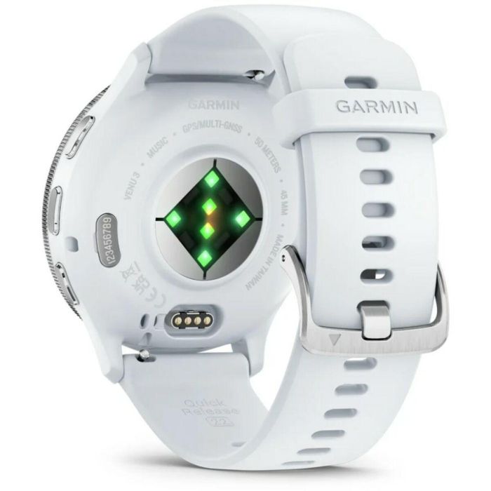 Reloj GPS conectado - GARMIN - Venu 3 - WiFi - 35,4 mm (1.4) - Acero plateado, caja blanca y correa de silicona blanca 2 Reloj GPS conectado - GARMIN - Venu 3 - WiFi - 35,4 mm (1.4) - Acero plateado, caja blanca y correa de silicona blanca 2