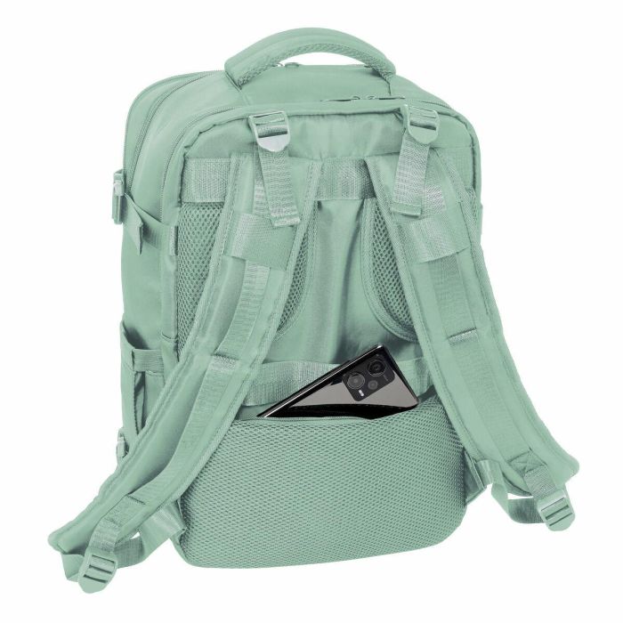 Mochila Escolar Safta Verde pastel Azul 1