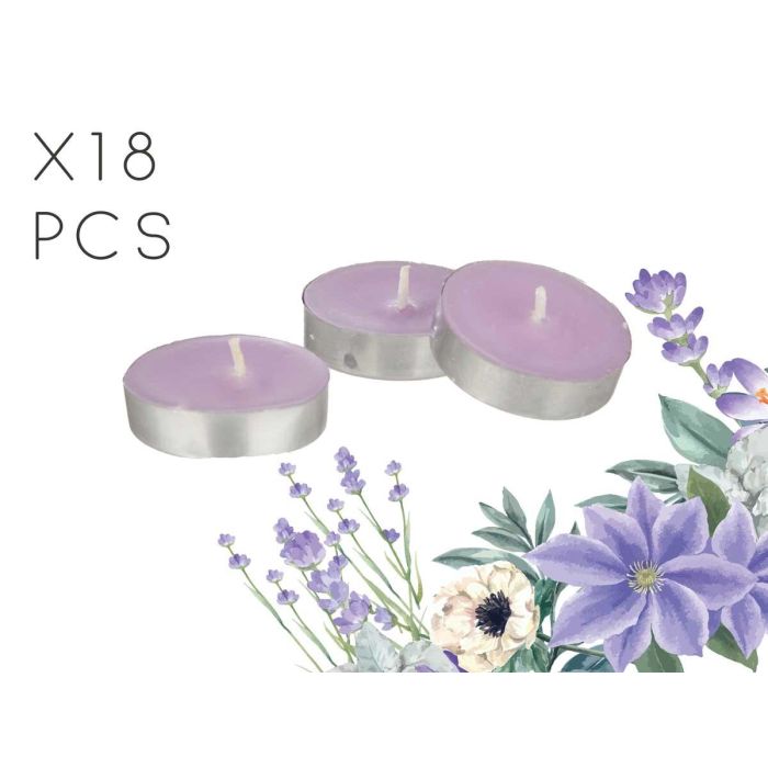 Set 18 Velas Tea Lights Lavanda Acorde 11.5x2x11.5 cm - Fragancia Lila (24 Unidades) 3