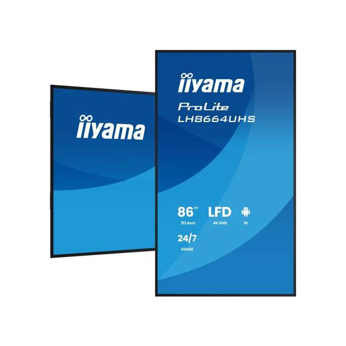 Iiyama Lh8664Uhs-B3Ag Pantalla de Señalización Pantalla Plana para Señalización Digital 2,17 M (85.6") Wifi 450 Cd / M² 4K Ultra Hd Negro Procesador Incorporado Android 24/7 4 Iiyama Lh8664Uhs-B3Ag Pantalla de Señalización Pantalla Plana para Señalización Digital 2,17 M (85.6") Wifi 450 Cd / M² 4K Ultra Hd Negro Procesador Incorporado Android 24/7 4