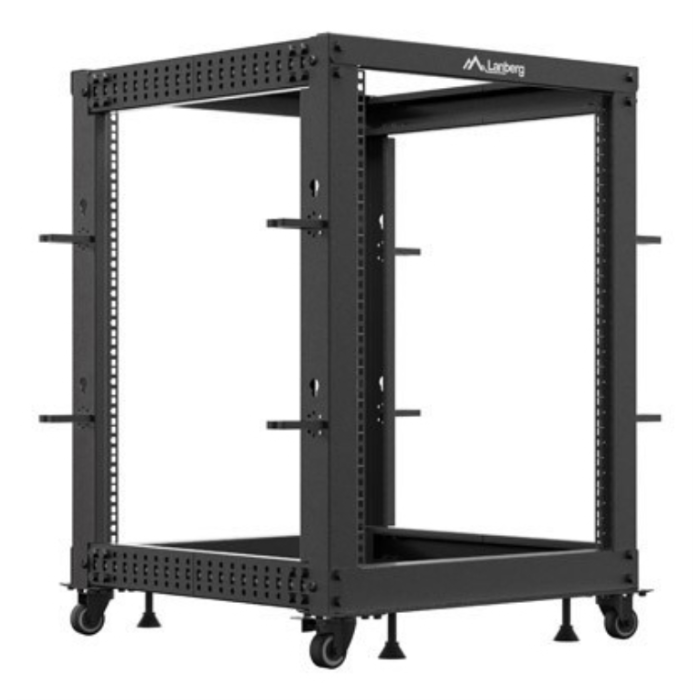 Lanberg OR01-6115-B Armario Rack Independiente 15U para Servidores y Equipos de Red, Carga Máxima 600 kg, Negro
