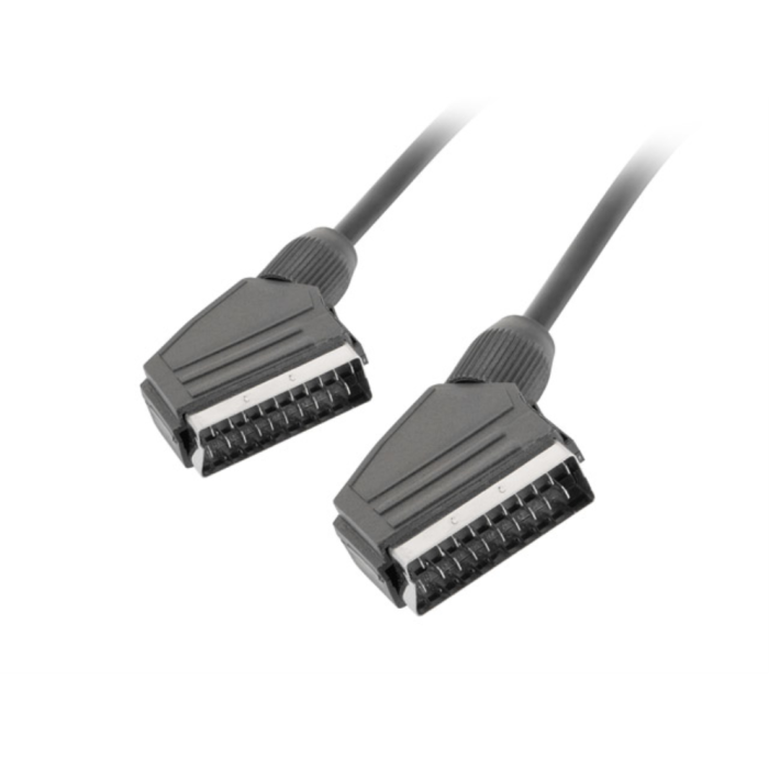 Lanberg Cable Euroconector SCART-SCART Macho Macho 1.8M Negro