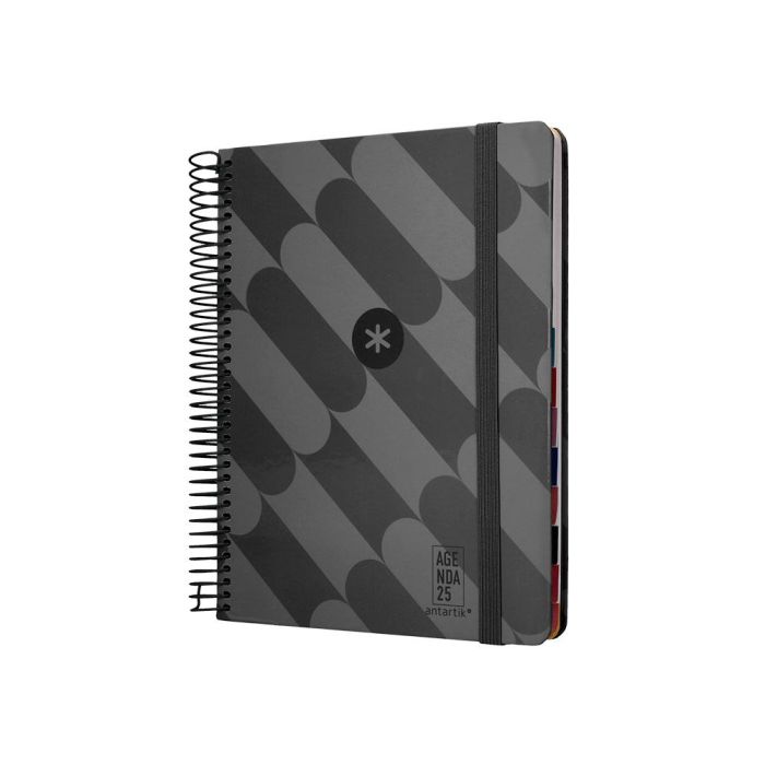 Agenda Espiral Antartik Pattern A5+ 2025 Dia Pagina Color Negro Papel 80 gr 3