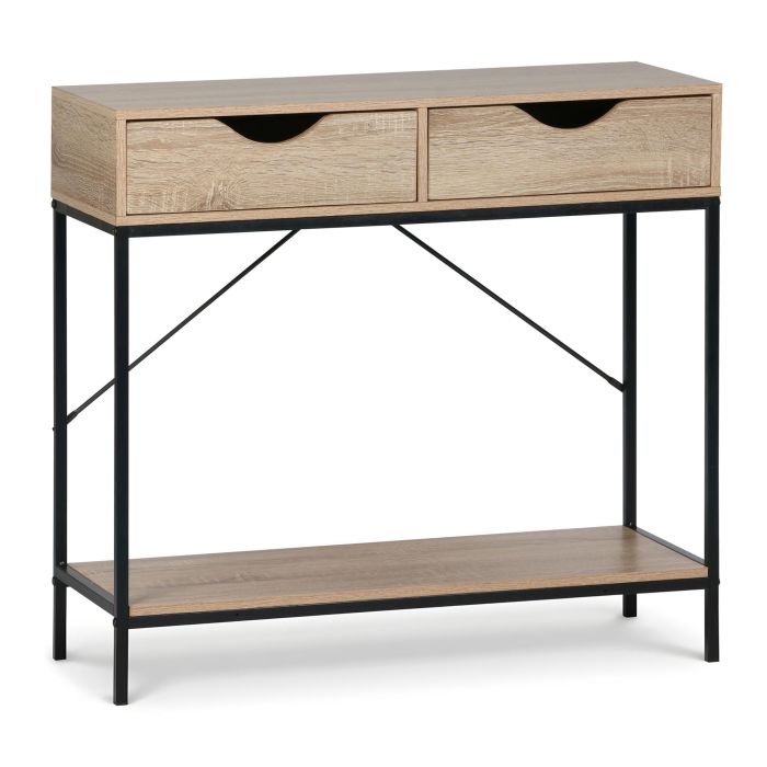 Moblekit Mueble con 2 Cajones Madera-Metal 80x30x75 cm 3 Moblekit Mueble con 2 Cajones Madera-Metal 80x30x75 cm 3