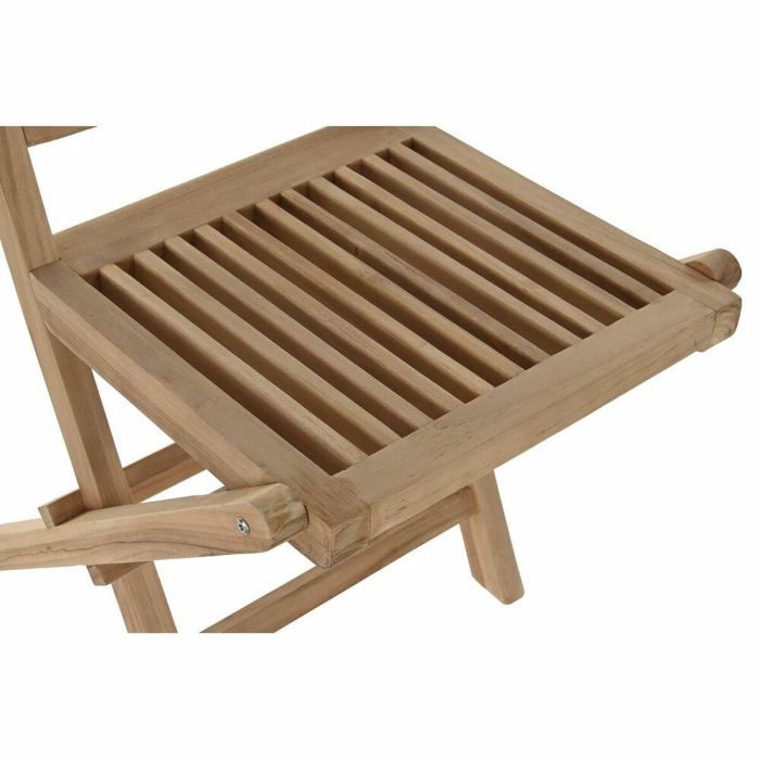 Silla de Jardín DKD Home Decor Marrón 57 x 47 x 90 cm Teca (57 x 47 x 90 cm) 1