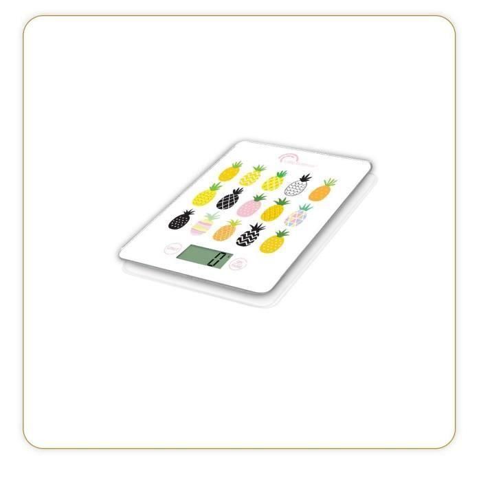 LITTLE BALANCE 8341 Báscula de cocina electrónica delgada - 5 kg / 1 g - Tapa de vidrio templado - Extraplano - BD Ananas LITTLE BALANCE 8341 Báscula de cocina electrónica delgada - 5 kg / 1 g - Tapa de vidrio templado - Extraplano - BD Ananas