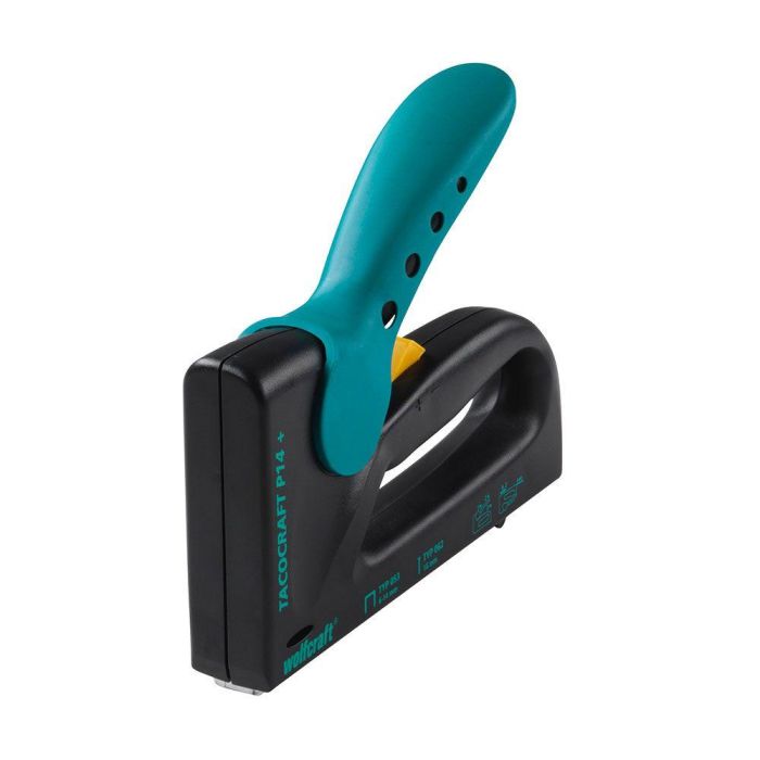 Wolfcraft Tacocraft p14+ Grapadora manual de plástico para grapas 6-14mm y clavos 16mm 0 Wolfcraft Tacocraft p14+ Grapadora manual de plástico para grapas 6-14mm y clavos 16mm 0