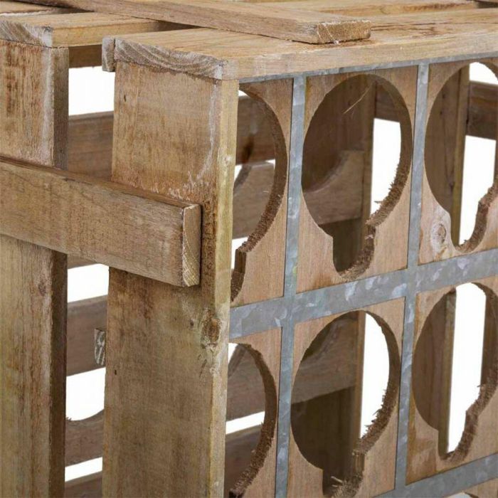 Botellero Alexandra House Living Natural Madera de abeto 32 x 55 x 41 cm 16 botellas Caja 3