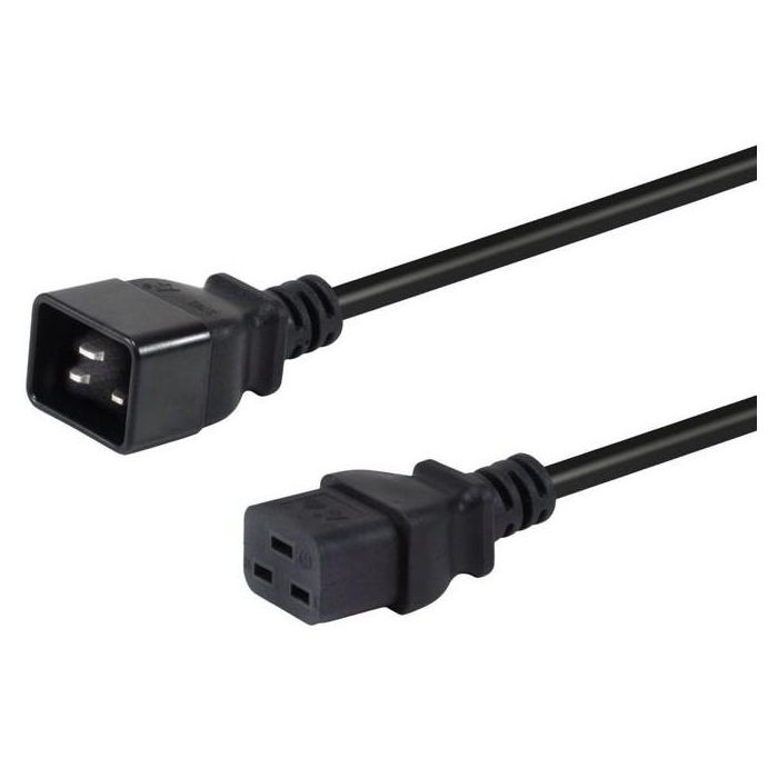 Equip Netzkabel Anschl. C20 -> C19 3.00m schwarz 0 Equip Netzkabel Anschl. C20 -> C19 3.00m schwarz 0