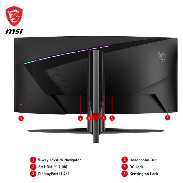 MSI MAG 345CQRDE Monitor Curvo 34" UWQHD 180Hz VA 1ms Negro MSI MAG 345CQRDE Monitor Curvo 34" UWQHD 180Hz VA 1ms Negro