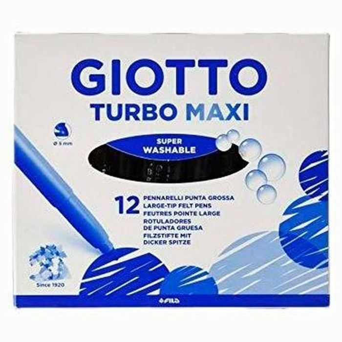 Set de Rotuladores Giotto Turbo Maxi Negro (5 Unidades) 1 Set de Rotuladores Giotto Turbo Maxi Negro (5 Unidades) 1