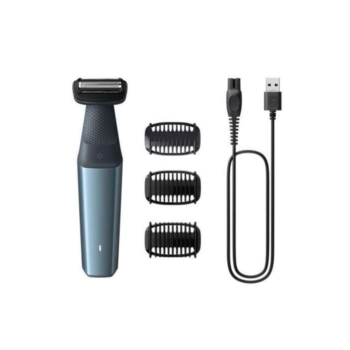 Philips BG3027 Afeitadora Corporal Bodygroom Series 3000, Impermeable, 60 min Autonomía, 3 Peines Guía de Precisión, Piel Sensible Philips BG3027 Afeitadora Corporal Bodygroom Series 3000, Impermeable, 60 min Autonomía, 3 Peines Guía de Precisión, Piel Sensible