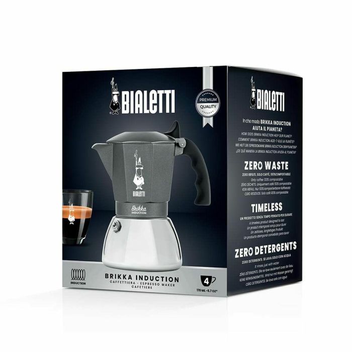 Bialetti Brikka Cafetera Italiana para Inducción y Todas las Cocinas, 4 Tazas 1