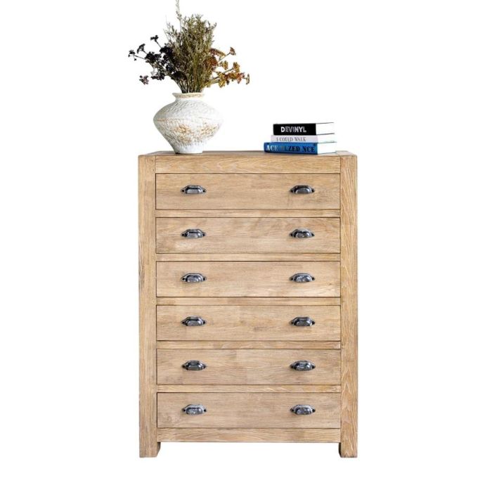 Chifonier Romantico DKD Home Decor Natural 40 x 122 x 88 cm Chifonier Romantico DKD Home Decor Natural 40 x 122 x 88 cm