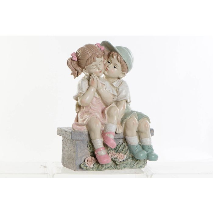 Figura Shabby DKD Home Decor Azul Rosa 17.5 x 34.5 x 27 cm Figura Shabby DKD Home Decor Azul Rosa 17.5 x 34.5 x 27 cm