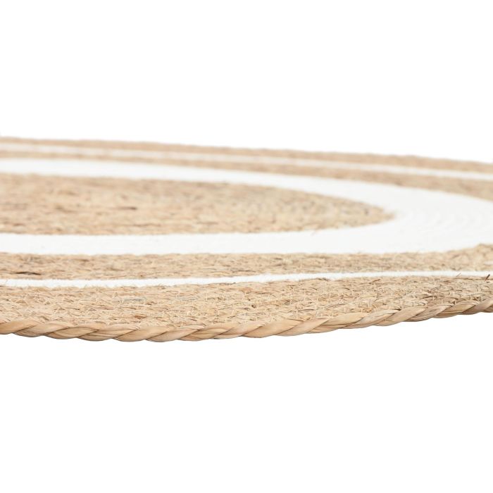 Alfombra  DKD Home Decor Natural Blanco 120 x 0.5 x 120 cm (2 Unidades) 3 Alfombra  DKD Home Decor Natural Blanco 120 x 0.5 x 120 cm (2 Unidades) 3