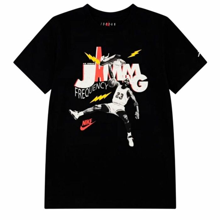 Camiseta de Manga Corta Infantil Jordan Mj Jamming Ss Negro 0 Camiseta de Manga Corta Infantil Jordan Mj Jamming Ss Negro 0