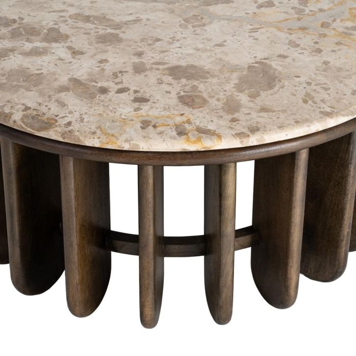 Mesa Centro Madera-Mármol Salón 90 X 90 X 42 cm