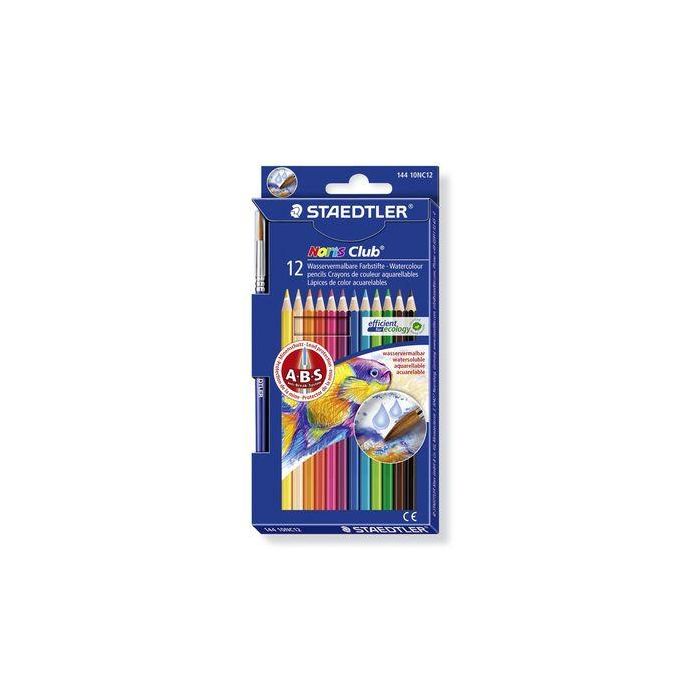 Staedtler Lápices De Colores Noris Aquarell + Pincel Surtidos En Estuche 12 Ud