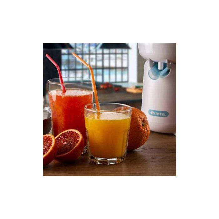 Ariete 417/01 Exprimidor Breakfast Blanco 40W con Boquilla Antigoteo, Ideal para Naranjas, Pomelos y Limones 8