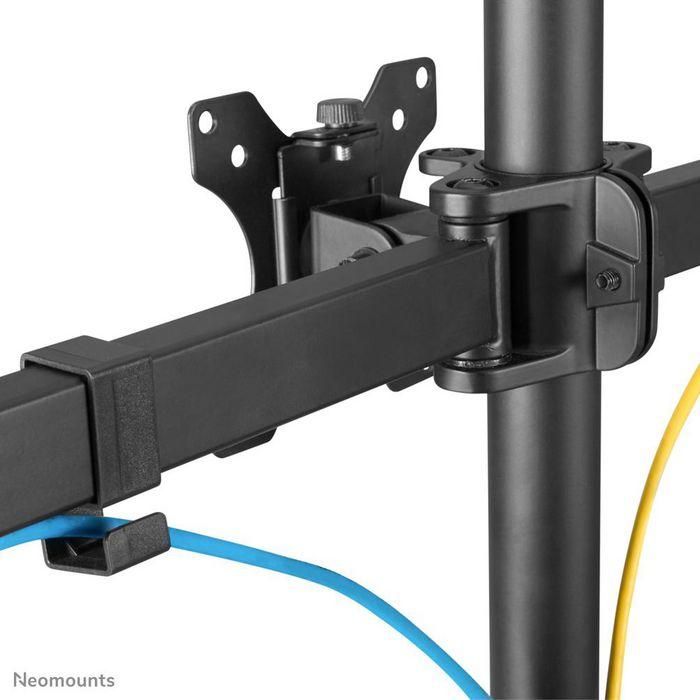 Neomounts Tilt/Turn/Rotate Triple Desk Mount (Clamp) For Three 10-27" Monitor Screens, Height Adjustable - Black 5 Neomounts Tilt/Turn/Rotate Triple Desk Mount (Clamp) For Three 10-27" Monitor Screens, Height Adjustable - Black 5