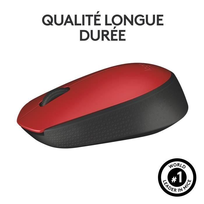 Ratón Inalámbrico Logitech M171/ Hasta 1000 DPI/ Rojo 4