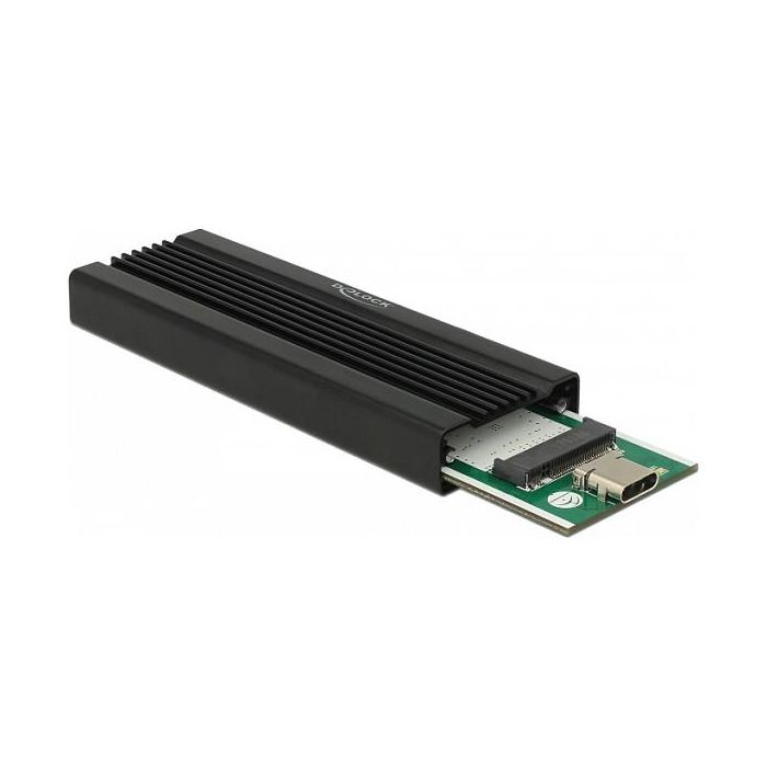 DeLOCK 42600 - Carcasa Externa para SSD M.2 NVMe PCIe con USB Tipo C, USB 3.2 Gen 1 (10 Gbit/s), Chipset JMicron JMS583, Plug and Play, Color Negro 1