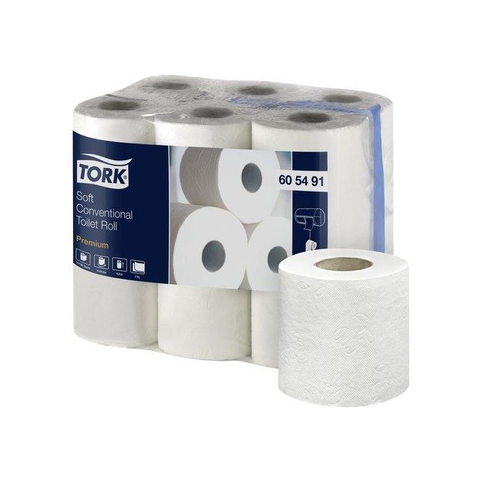 Papel Higienico Domestico Tork Premium Suave 2 Capas 22,9 Metros (Set de 12)