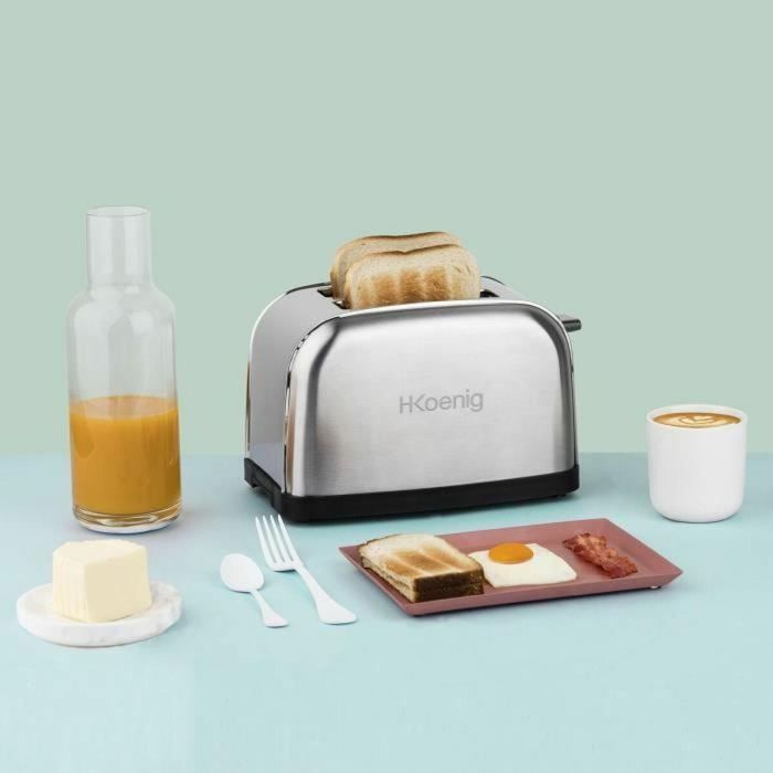 Hkoenig TOS7 Tostadora de dos rebanadas 850 W Acero inoxidable 2