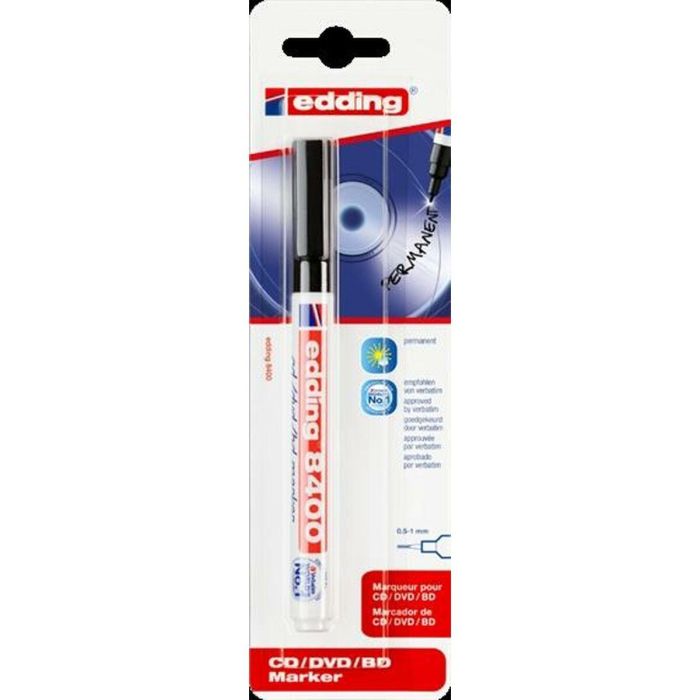 Rotulador permanente Edding e-8400 Negro (10 Unidades) 2