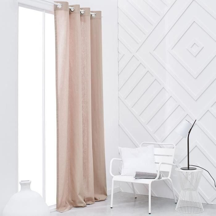 Today TOD1694780964875 Cortina con Ojales de Algodón Rosa 140x240 cm Today TOD1694780964875 Cortina con Ojales de Algodón Rosa 140x240 cm