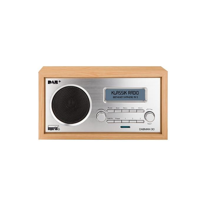 Lenco DABMAN 30 DAB+ / FM Radio Digital con Sintonizador Analógico, Diseño en Madera, 5W, Pantalla LCD 2.75", Alarma, Entrada Auxiliar, 240V - Plata 2