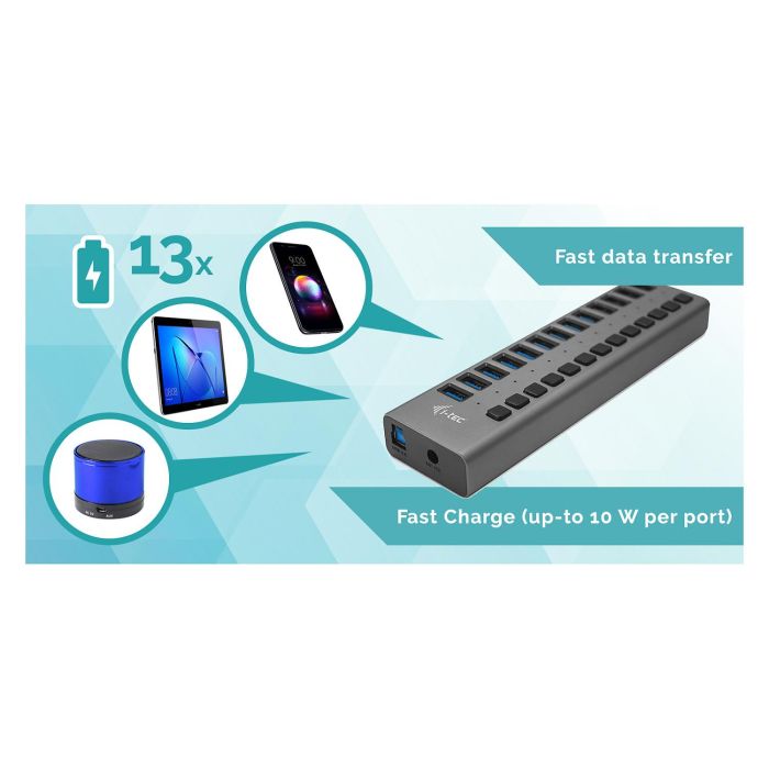 Hub USB i-Tec U3CHARGEHUB13 60W