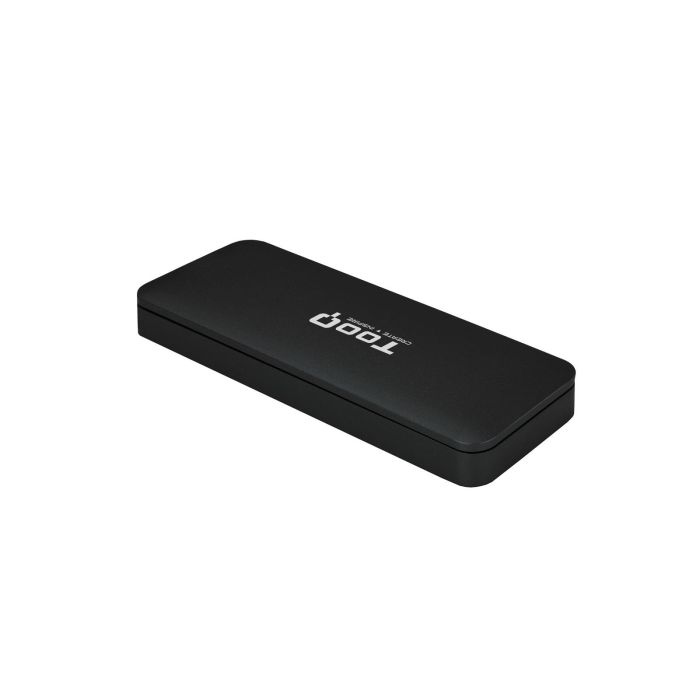 TooQ TQE-2280B Caja Externa para Disco SSD M.2 NVMe USB 3.1 Gen2 Tipo C Compatible M-Key M+B Key 2230/2242/2260/2280 Aluminio Negro Sin Tornillos 1