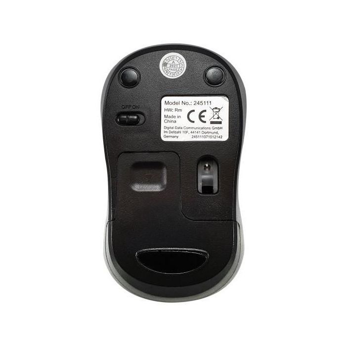 Equip Ratón Inalámbrico Óptico Wireless 2.4Ghz, 1200DPI, Plug and Play, Diseño Ergonómico para Diestros y Zurdos, Batería 300mAh 1