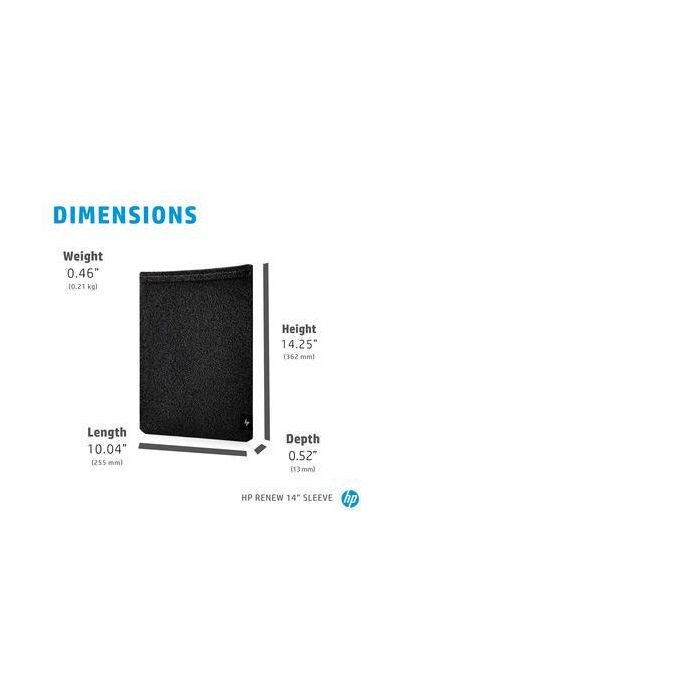 HP Renew Funda para Portátil de 14 Pulgadas - Fabricada con Botellas de Plástico Recicladas para un Estilo Sostenible y Protección Elegante 7 HP Renew Funda para Portátil de 14 Pulgadas - Fabricada con Botellas de Plástico Recicladas para un Estilo Sostenible y Protección Elegante 7