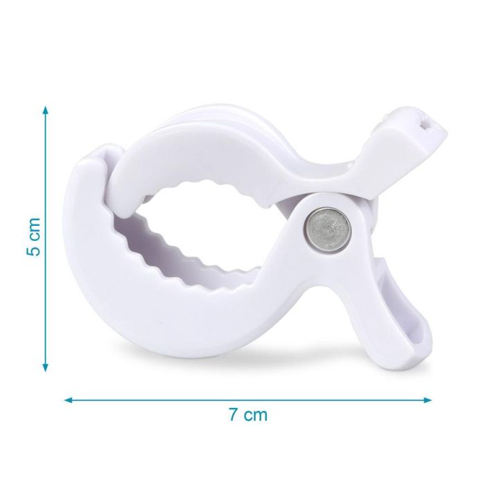 KioKids Pinzas para Muselinas Blanco - Pack 4 unidades, Sujeción Segura para Carrito, Cuna y Silleta de Bebé (+0 meses) 3 KioKids Pinzas para Muselinas Blanco - Pack 4 unidades, Sujeción Segura para Carrito, Cuna y Silleta de Bebé (+0 meses) 3