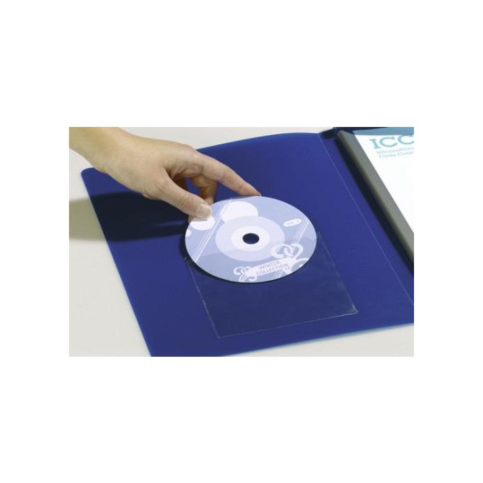 Durable 8080 PACK 10 Fundas para CD/DVD Adhesivas Transparentes 2 Durable 8080 PACK 10 Fundas para CD/DVD Adhesivas Transparentes 2