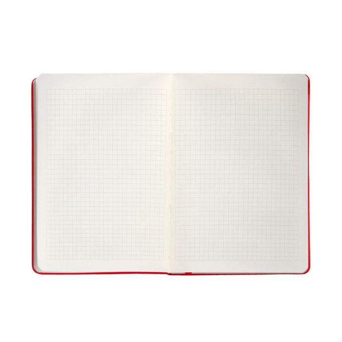 Cuaderno Con Gomilla Antartik Notes Tapa Dura A4 Hojas Cuadricula Rojo 100 Hojas 80 gr Fsc 7