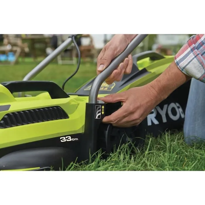 RYOBI Cortacésped Eléctrico 36 cm 1500 W Recogida Mulching Doble Mango Ergonómico