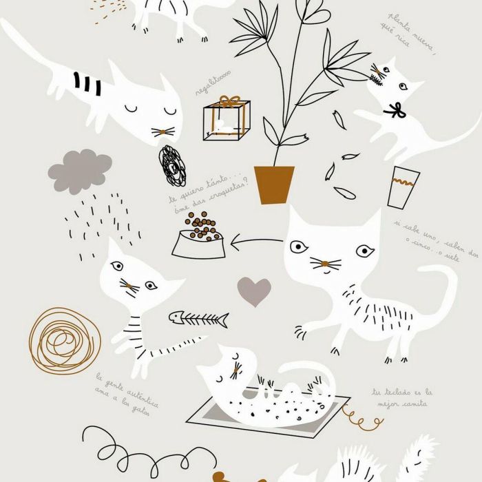 Funda Nórdica Panzup Cats Cama de 180/190 (260 x 220 cm) 3 Funda Nórdica Panzup Cats Cama de 180/190 (260 x 220 cm) 3