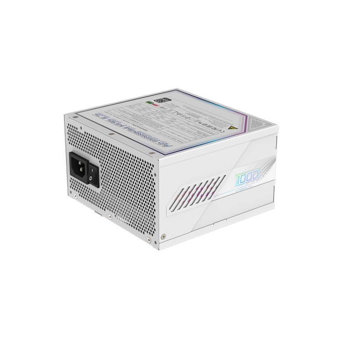 GIGABYTE Fuente de Alimentación AORUS ELITE P1000W ICE 28200-AE10W-1EUR, 1000W, 80 PLUS Platinum, Modular, ATX 3.0, Blanco