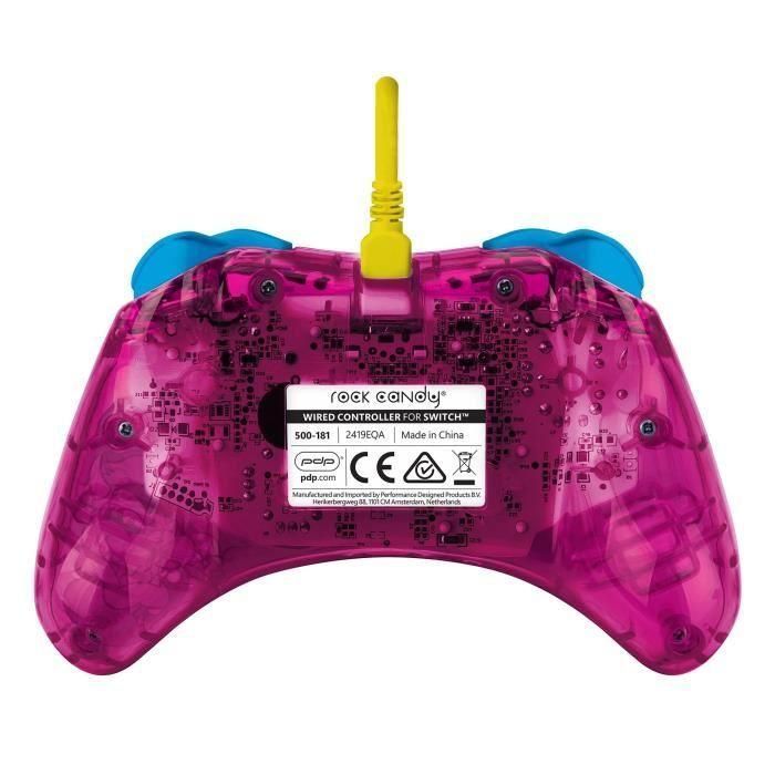 Gamepad - Nintendo Switch - Melocotón Rock Candy - Con cable - PDP - Rosa 2