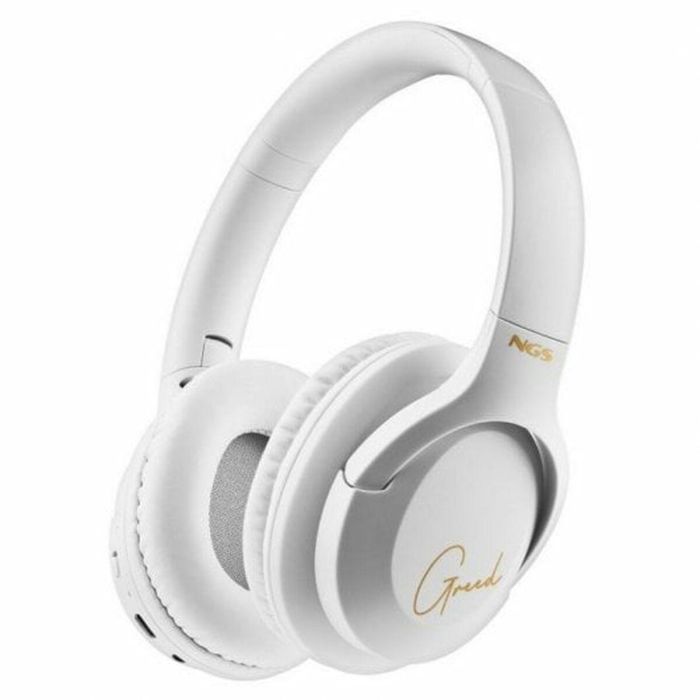 NGS ARTICAGREEDWHITE Auriculares Diadema Inalámbricos Bluetooth 5.1 con Micrófono, Plegables, Batería 40h, USB-C, Blancos