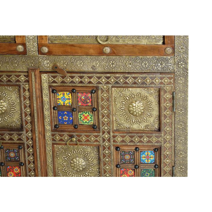 Giner y Colomer Cómoda de Madera de Acacia con Cerámica y Bronce, 90x105x40 cm 6