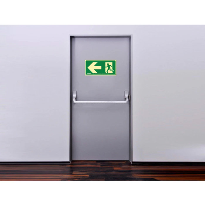 Archivo 2000 Señal Salida De Emergencia Izquierda 160x320 PVC Verde 3